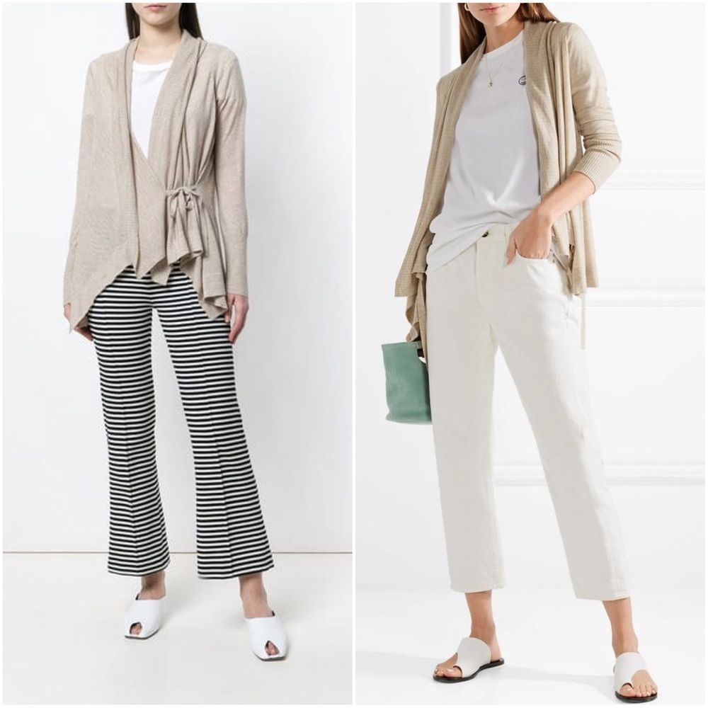 Vince Drape Front Wool And Cashmere Cardig… - Picture 8 of 10